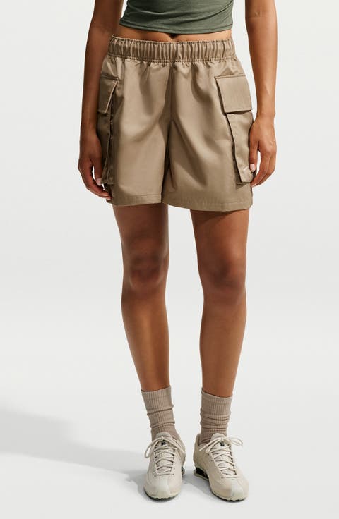 Satin Cargo Shorts