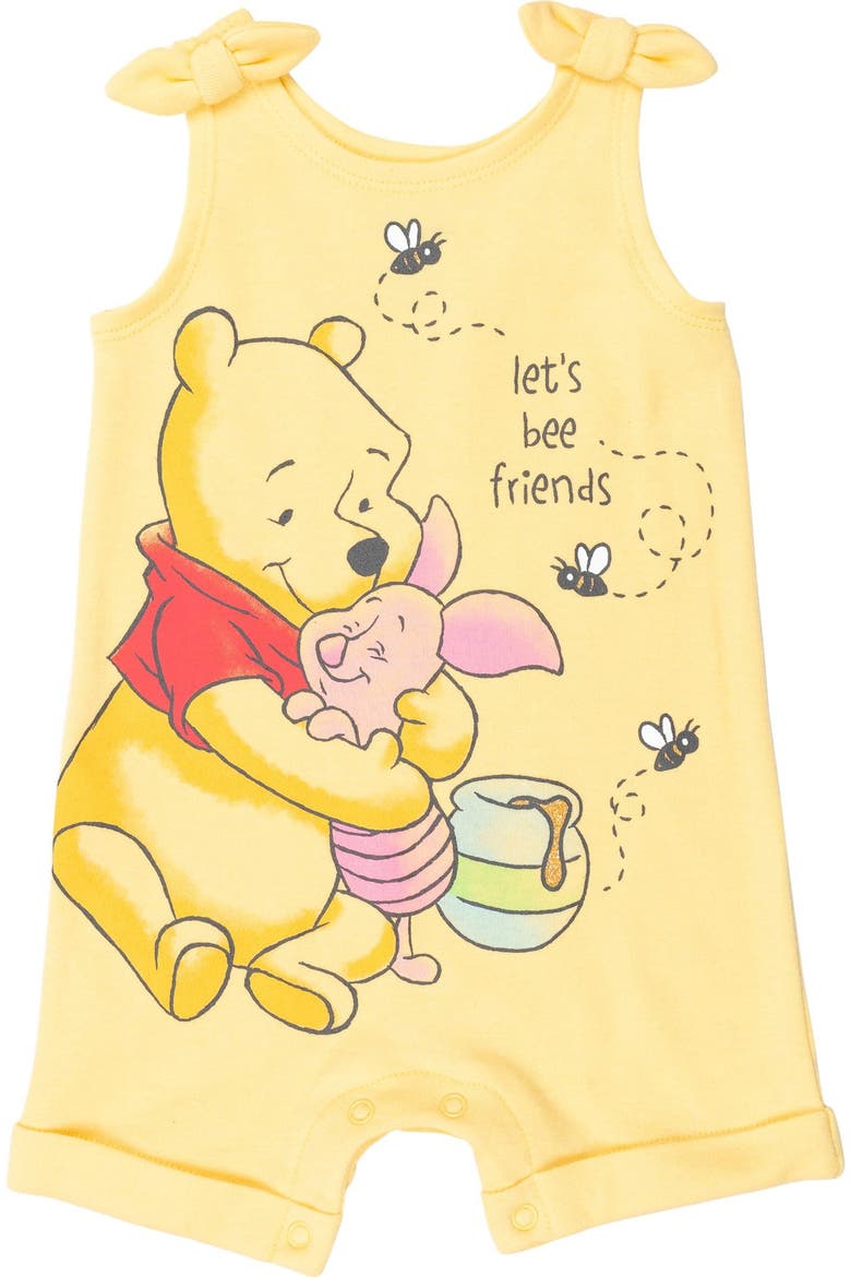 Winnie the Pooh Sleeveless Romper and Headband Set, Alternate, color, Pooh Piglet Yellow