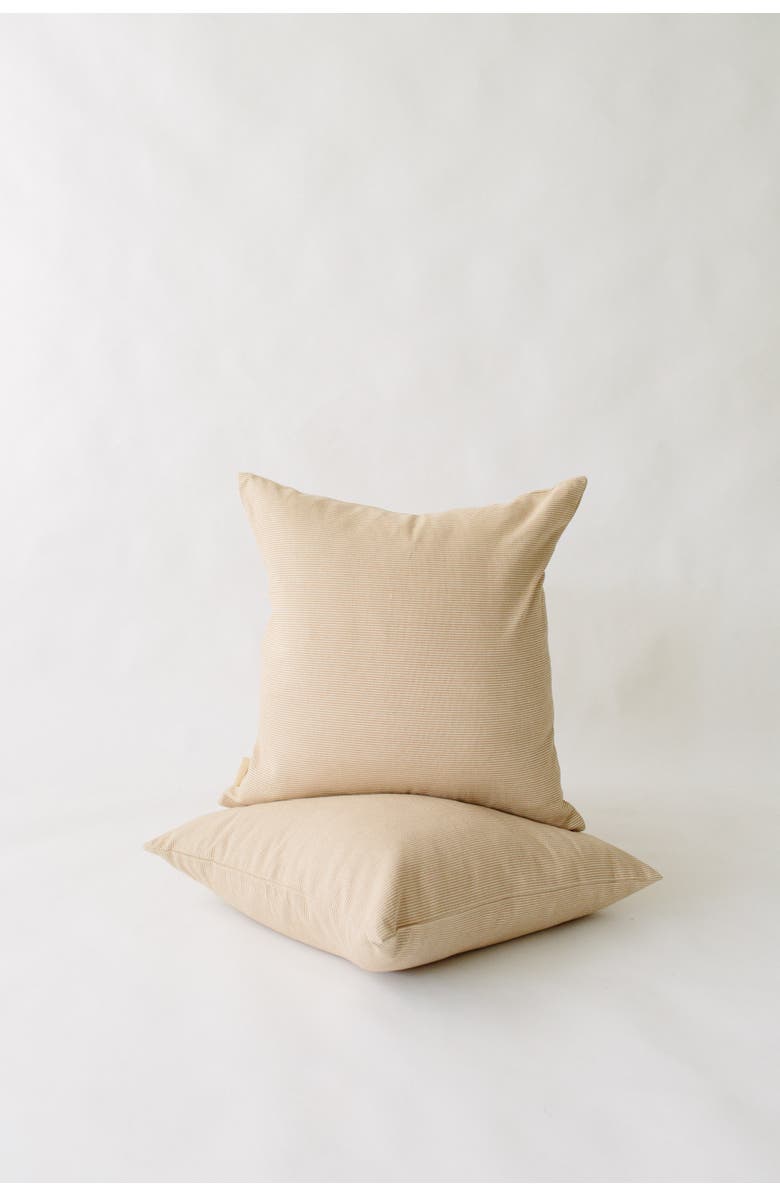 Loom Imports Pinstripe Pillow, Main, color, Ivory