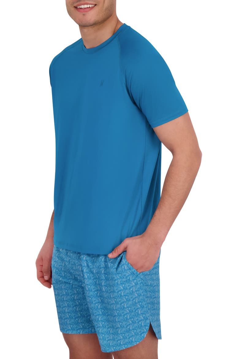 Short Sleeve Tech Waffle Rashguard, Alternate, color, SWELL