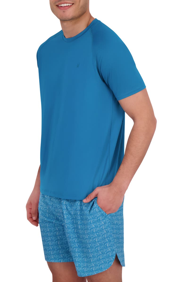 Spyder Short Sleeve Tech Waffle Rashguard, Alternate, color, Swell