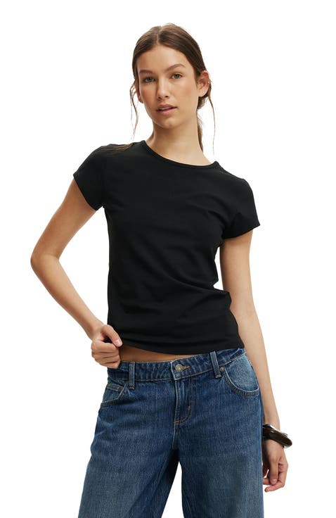 Women's Longline Crew Short Sleeve Tee