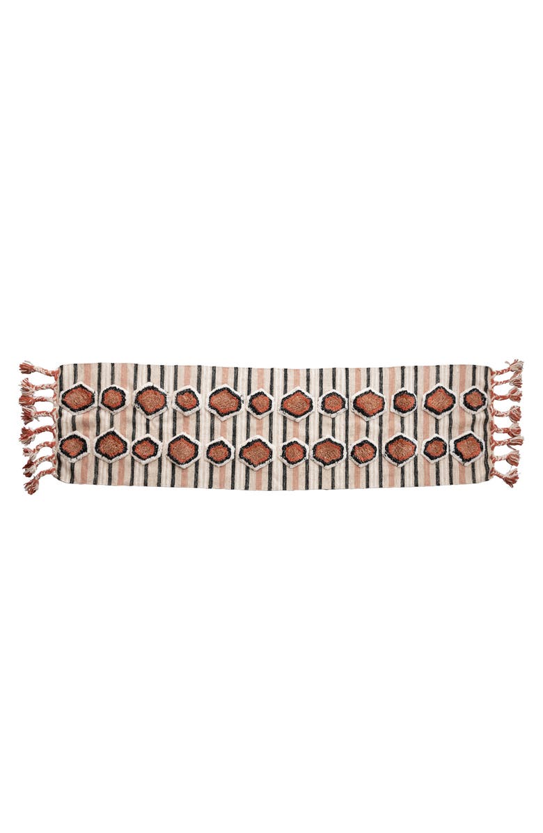 Storied Home Floor Runner with Braided Tassels, Main, color, 