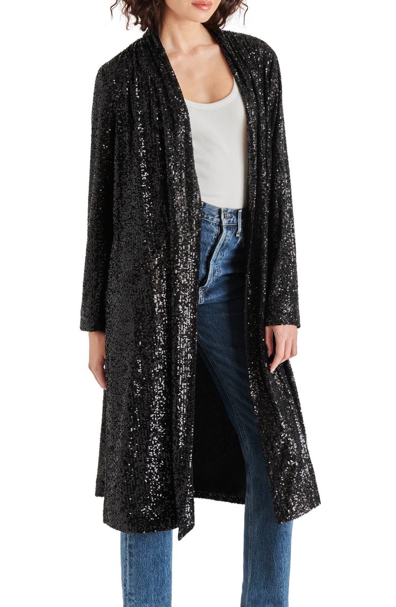 Steve Madden Show Stopper Sequin Duster Jacket, Alternate, color,