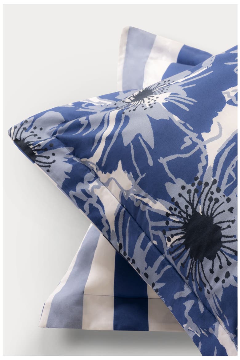 Awning Stripe Set of 2 Pillowcases, Alternate, color, BLUE