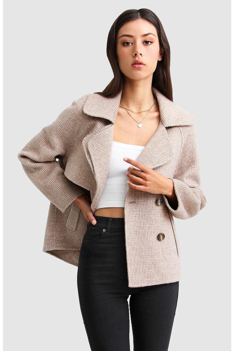 I'm Yours Wool Blend Peacoat, Main, color, BEIGE