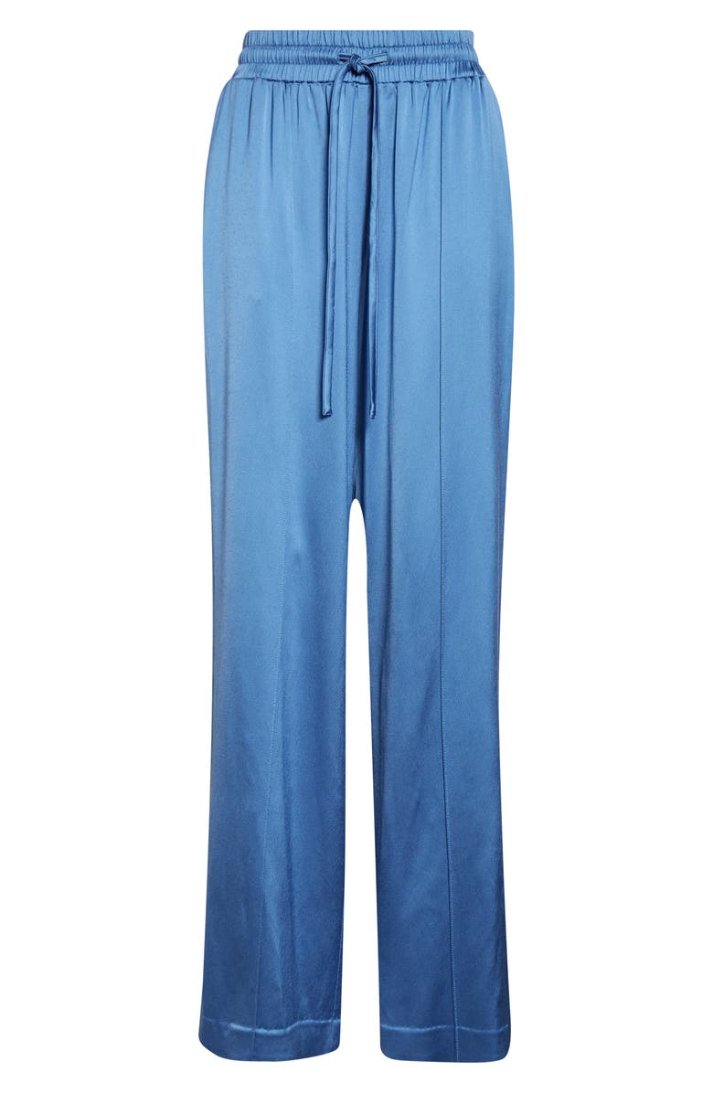 Cinq à Sept Damoni Wide Leg Satin Pants, Alternate, color, Cobalt Wave