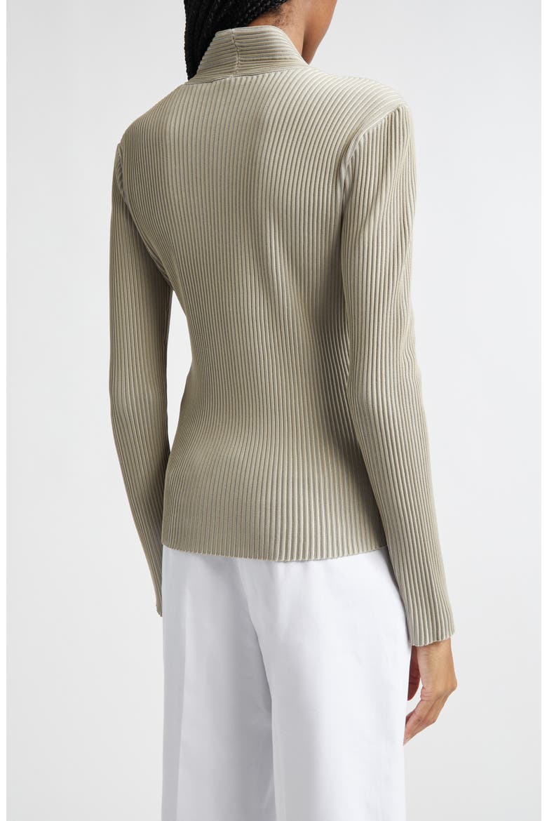 Rib V-Neck Cardigan, Alternate, color, TAN