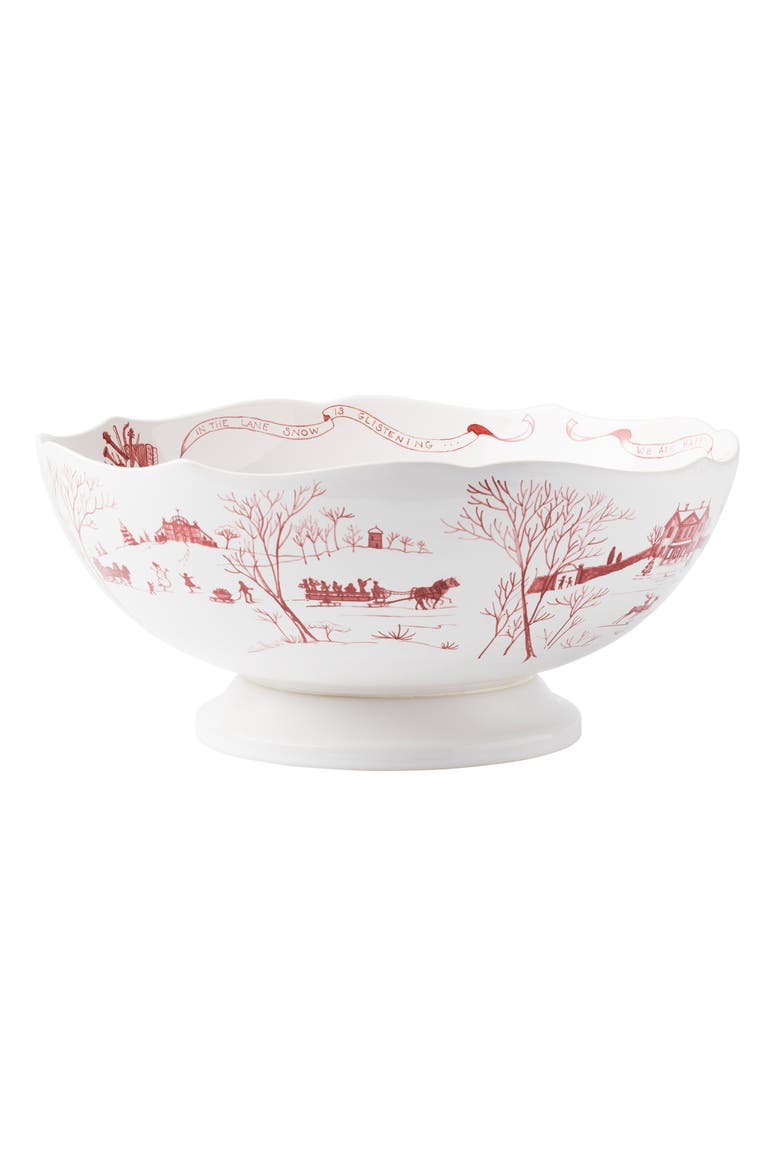 Country Estate Centerpiece Bowl, Alternate, color, RUBY