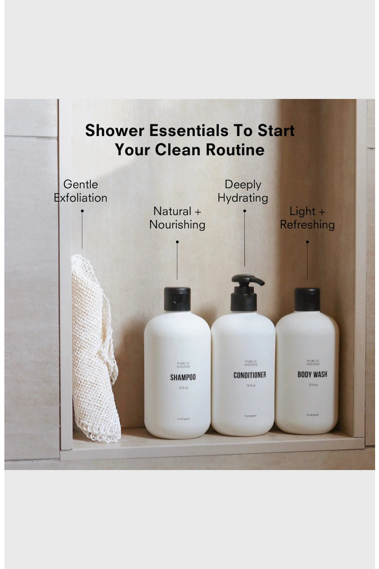 Shower Essentials Set, Alternate, color, White