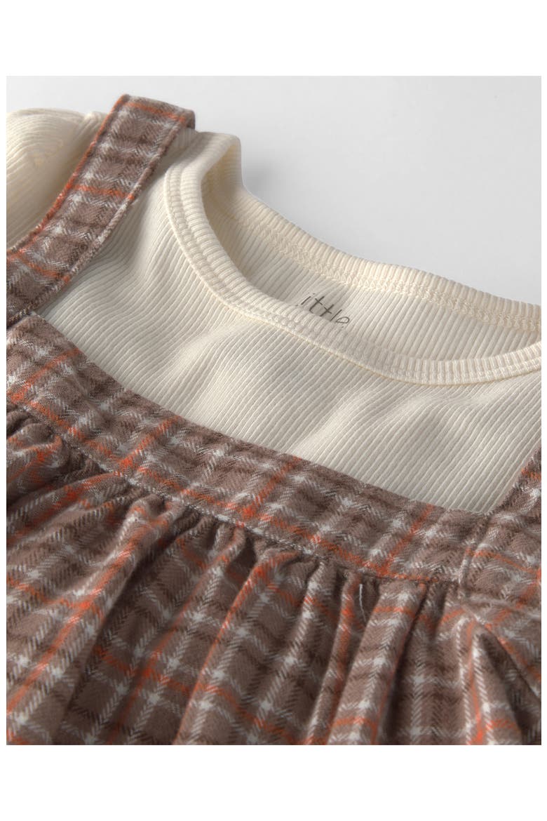 Kids' Jumper & Long Sleeve Top Set, Alternate, color, BROWN PLAID