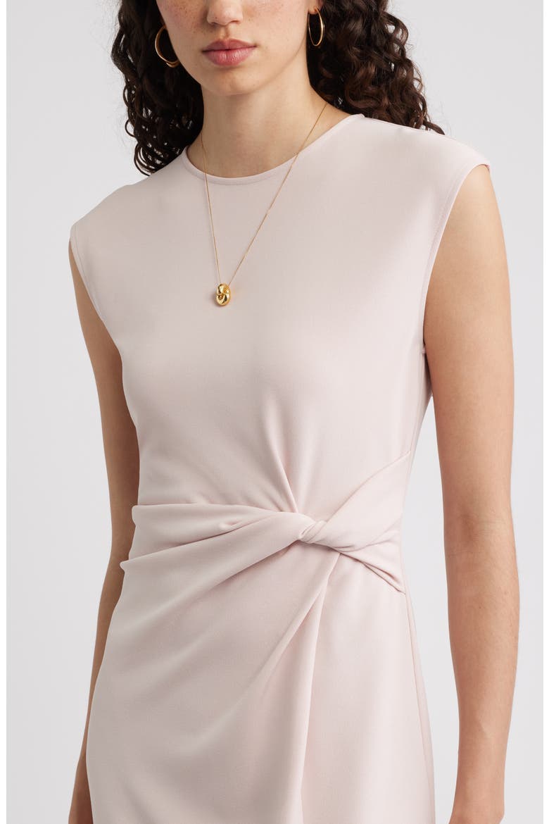 Twist Midi Dress, Alternate, color, PINK SEPIA