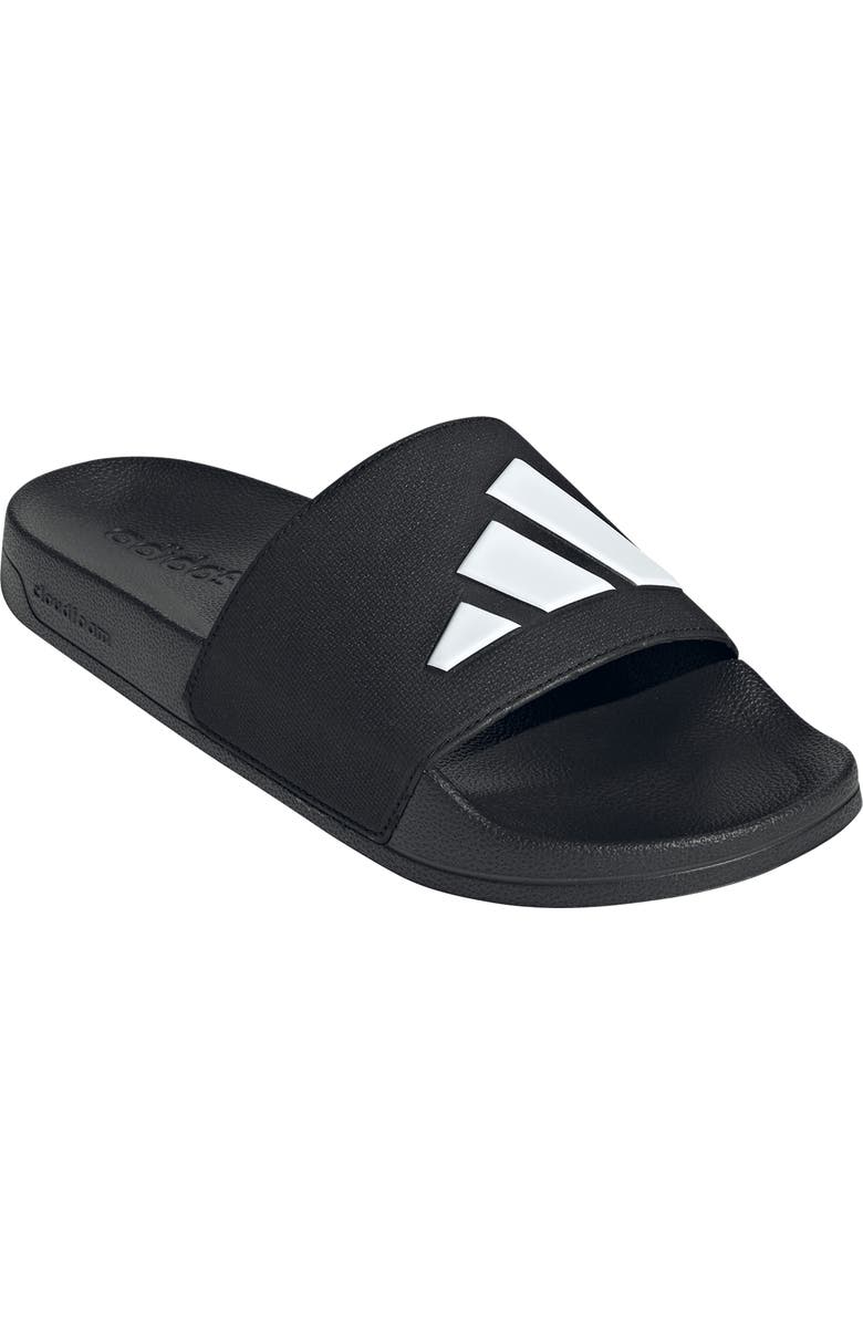 adidas Adilette Shower Slide, Main, color, Core Black/ White/ Core Black