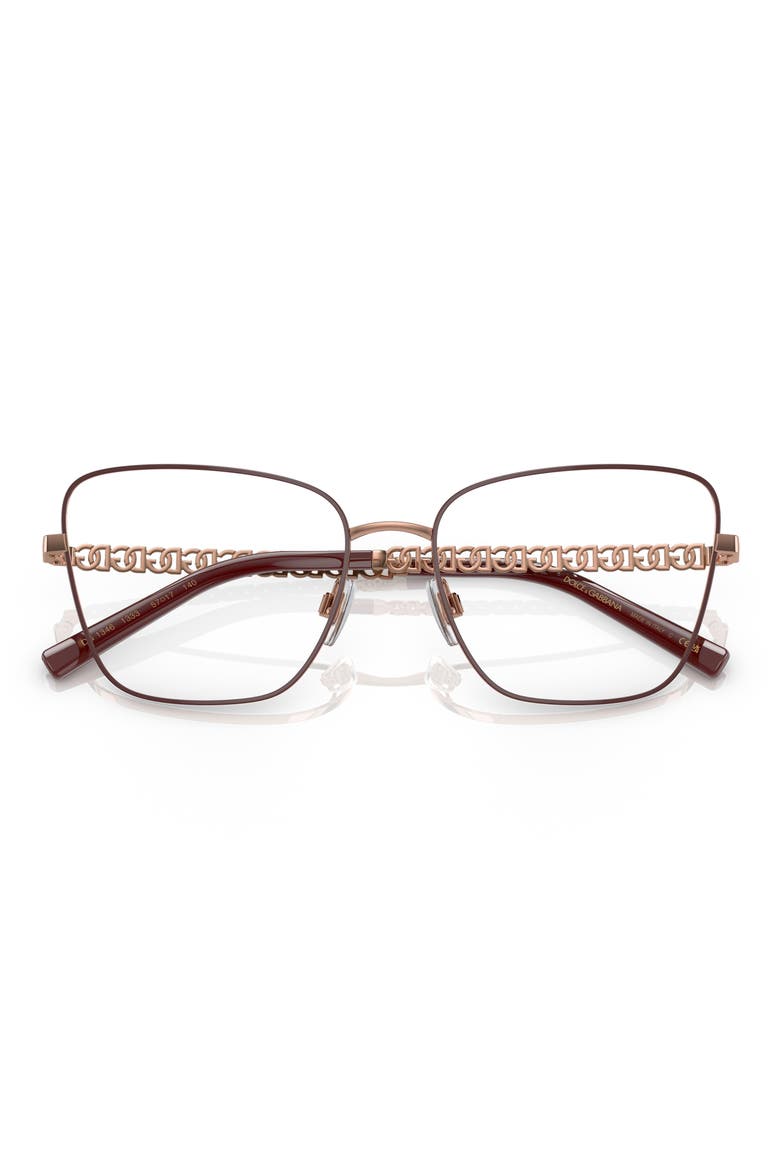 55mm Butterfly Optical Glasses, Alternate, color, PINK GOLD