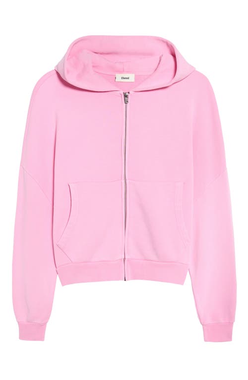 Elwood Oversize Rectangle Zip Hoodie In Pink