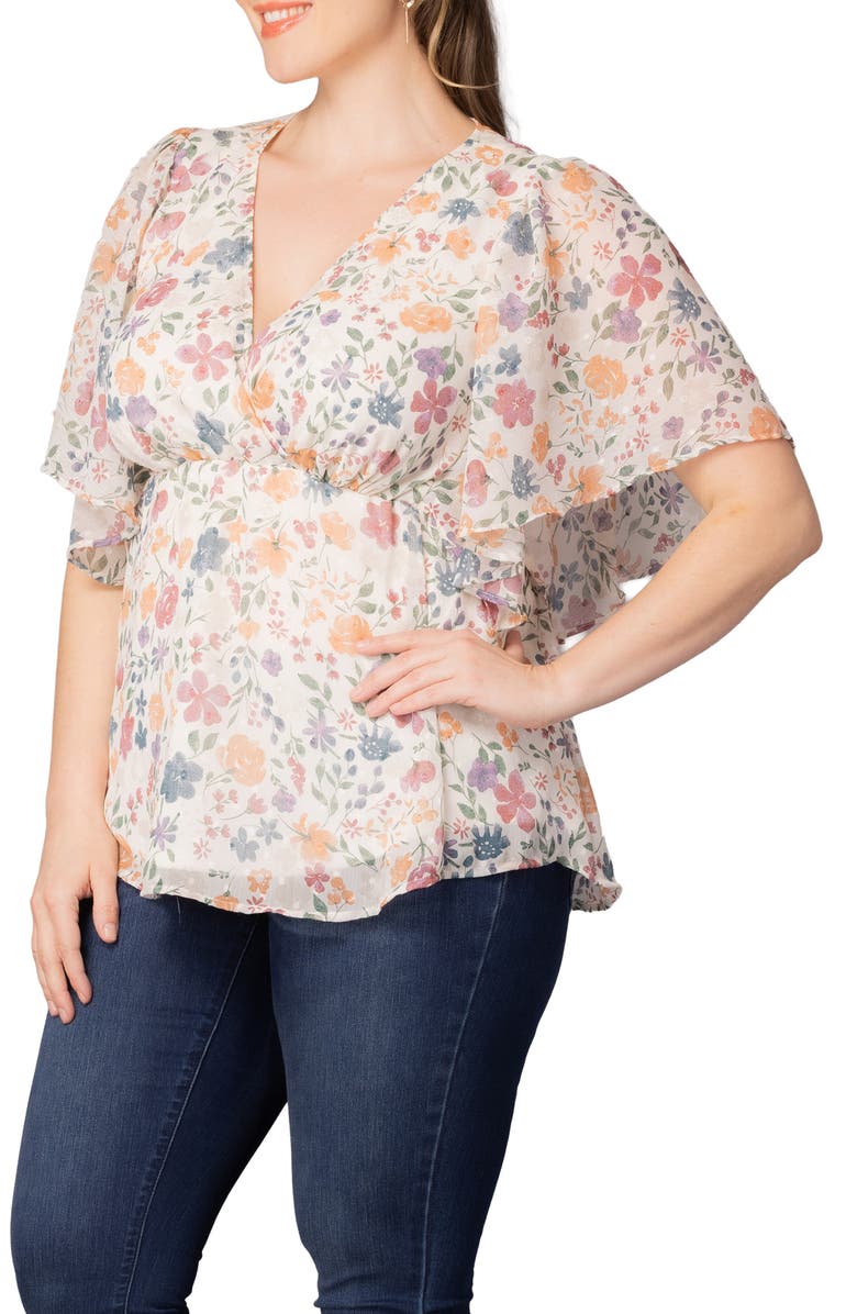 Kiyonna Seaside Serenade Top, Alternate, color, Pale Blossoms
