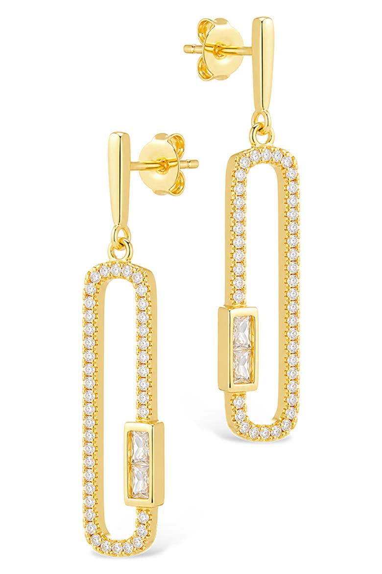 Lock Drop Earrings, Alternate, color, GOLD