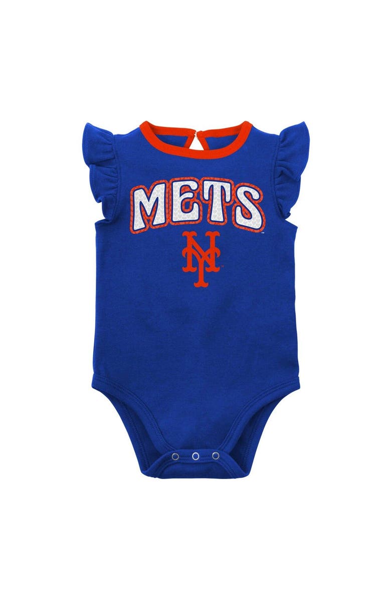 Outerstuff Infant Royal/Heather Gray New York Mets Little Fan Two-Pack Bodysuit Set, Alternate, color, Royal