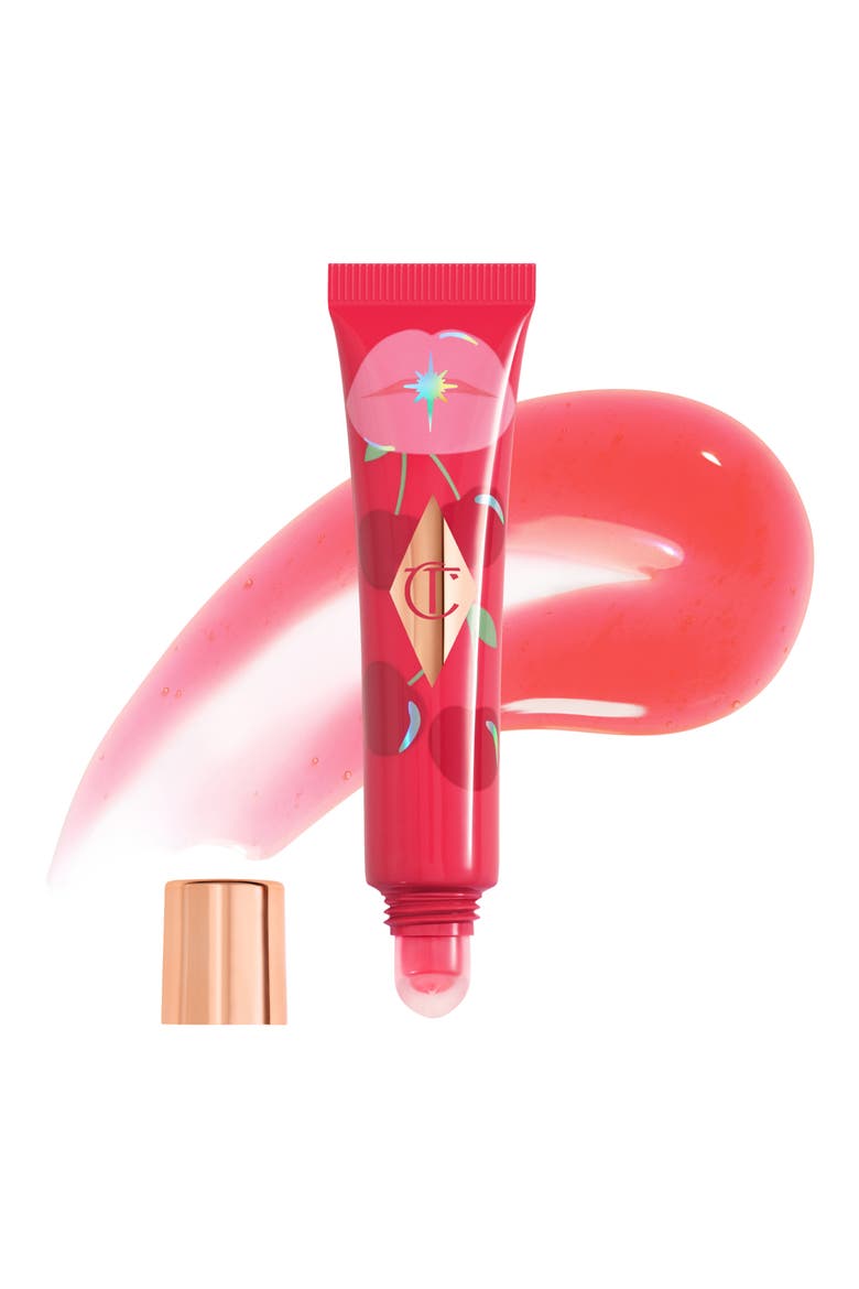 Unreal Lips Healthy Glow Nectar Nourishing Lip Oil with Hyaluronic Acid and Vitamin E, Main, color, CHERRY GLAZE
