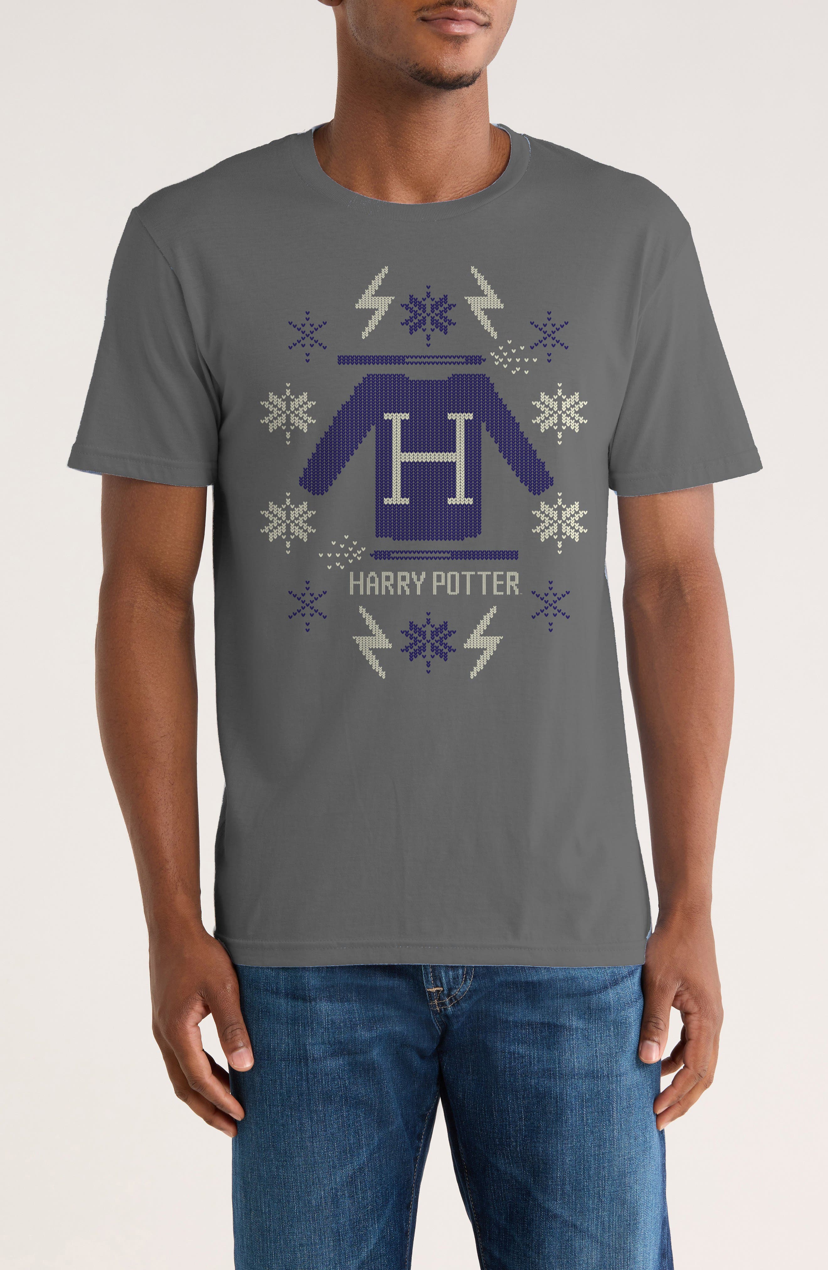 Monster Digital Harry Potter Blue Christmas Graphic T-Shirt