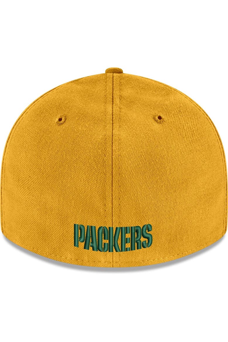 Men's New Era Gold Green Bay Packers Omaha Low Profile 59FIFTY Fitted Team Hat, Alternate, color, Gold