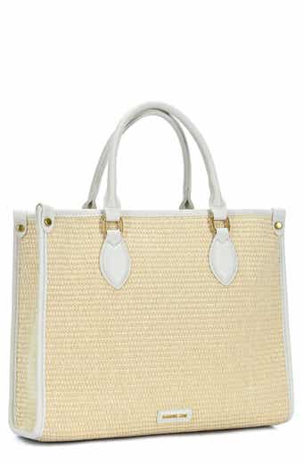 Rachel Zoe Raffia Contrast Tote Bag
