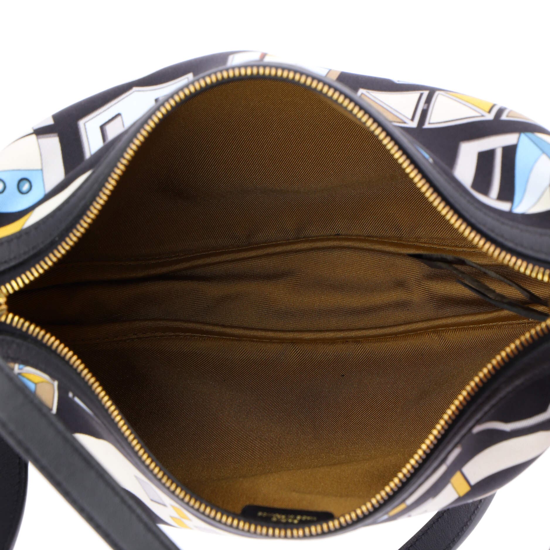 Pre-Owned Hermes Sursoie To Go Pouch Printed Silk and Leather, Alternate, color, Bleu Indigo