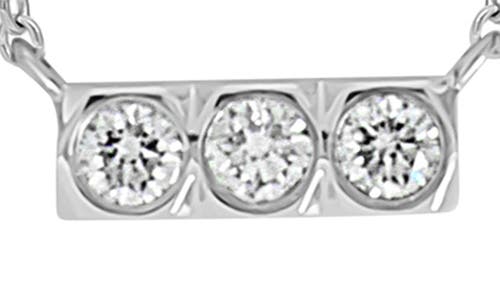 Bony Levy Bardot 18k White Gold Diamond Bar Pendant Necklace In Metallic