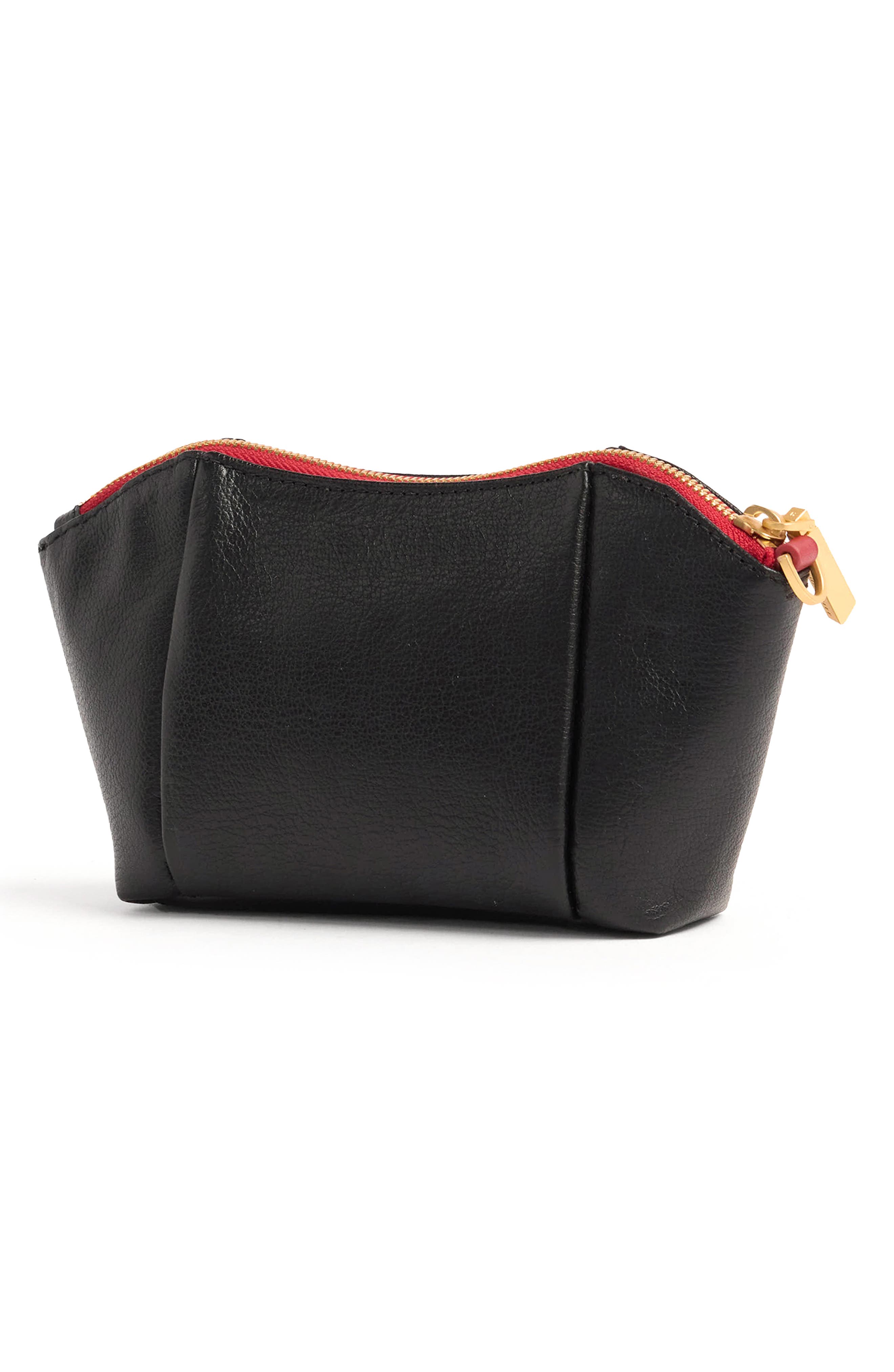 HAMMITT Paul Leather Clutch, Alternate, color, Black/ Brushed Gold