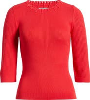 Wit & Wisdom Elbow Sleeve Rib Sweater