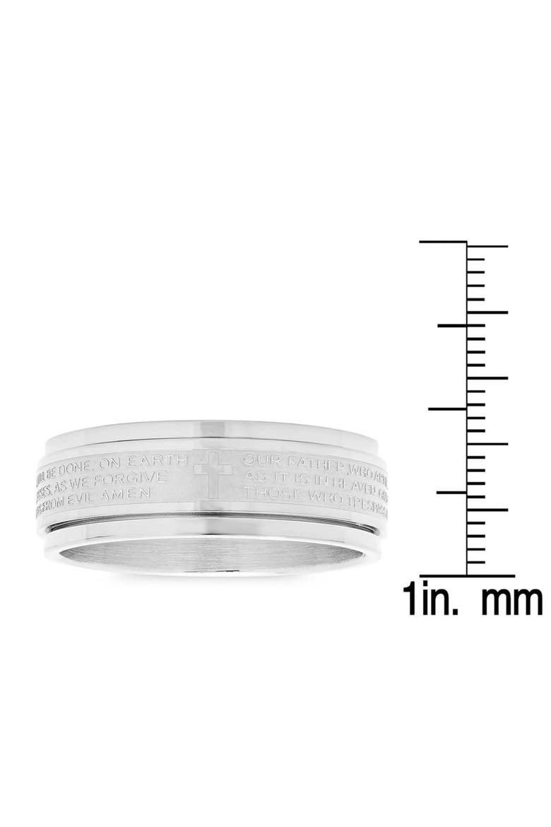 Our Father Cross Band Ring, Alternate, color, SILVER