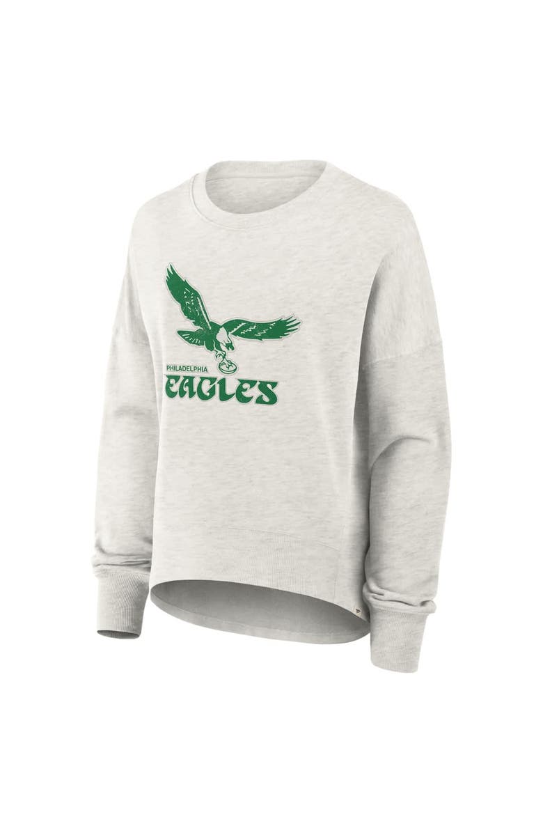 FANATICS Women's Fanatics Heather Gray Philadelphia Eagles Oversized Hometown Pullover Sweatshirt, Alternate, color, Heather Gray