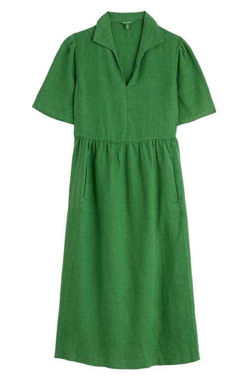 Shop Seasalt Cornwall Fen Linen Midi Dress In Hedgerow