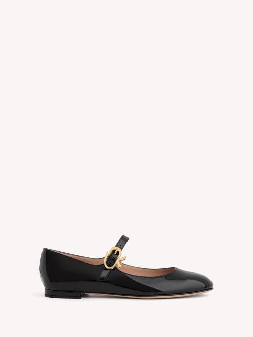 Shop Gianvito Rossi Mary Ribbon 05 Ballerina In Black