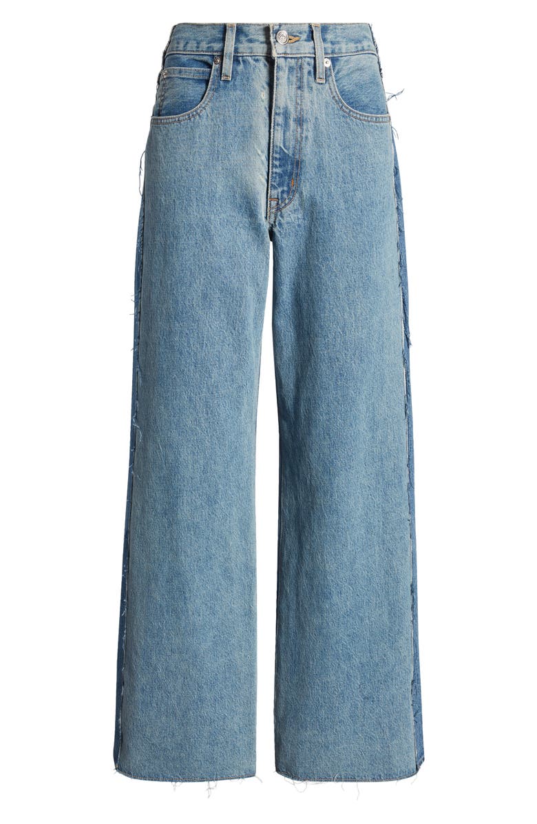 SLVRLAKE Grace Reworked Panelled Wide Leg Jeans, Alternate, color, 