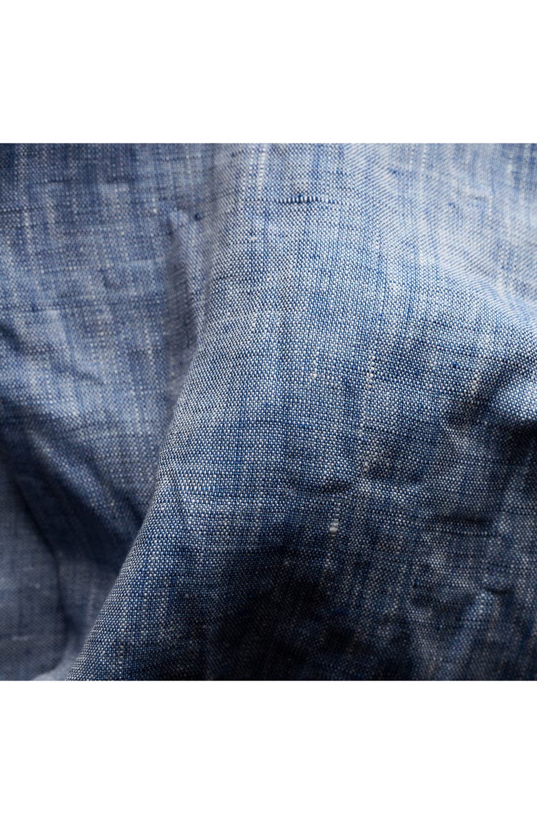 Eton Slim Fit Short Sleeve Linen Button-Up Shirt, Alternate, color, 