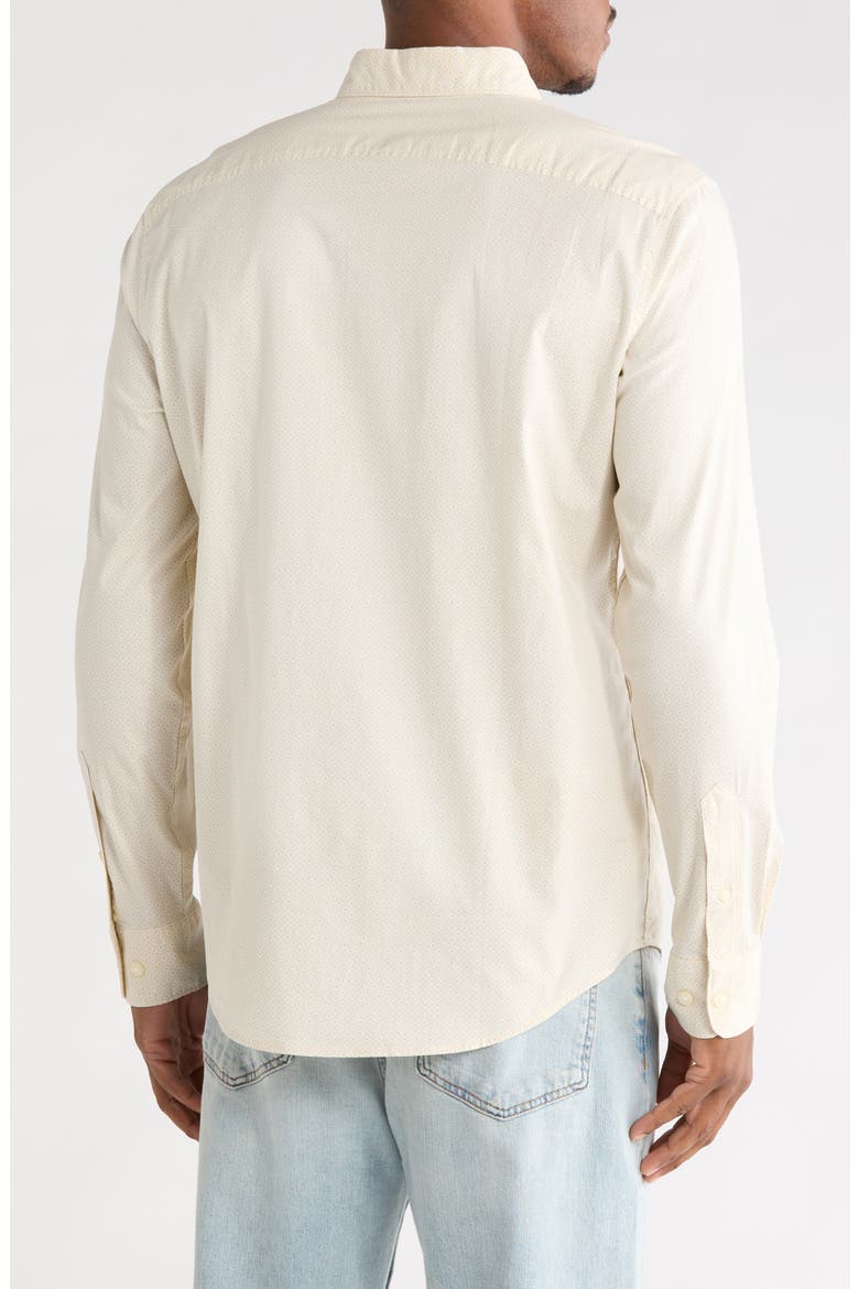 Stretch Poplin Cotton Button-Down Shirt, Alternate, color, BIRCH
