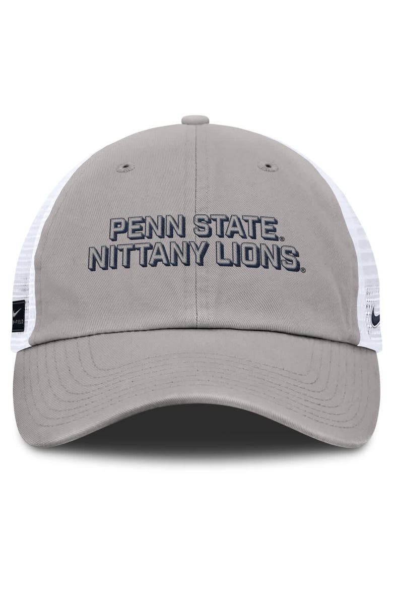 Men's Nike Gray Penn State Nittany Lions 2025 Gameday On-Field Club Adjustable Trucker Hat, Alternate, color, Gray