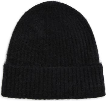 Nordstrom Faux Fur Cashmere Pompom buy Beanie, Black, 100% Cashmere, NWT