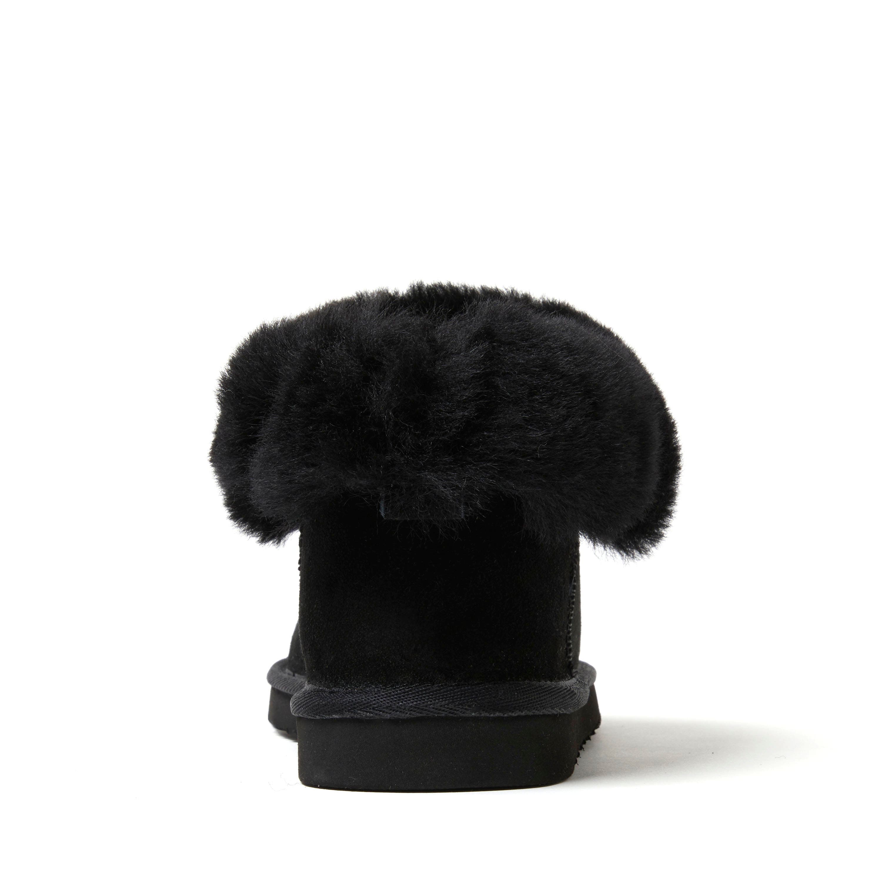 DEARFOAMS Fireside Perth Genuine Shearling Foldover Boot, Alternate, color, Black