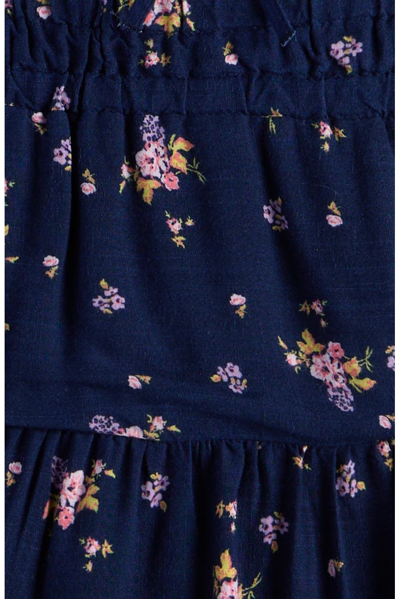 Kids' Ruffle Tiered Skirt, Alternate, color, NAVY DENIM FIELD FLOWERS