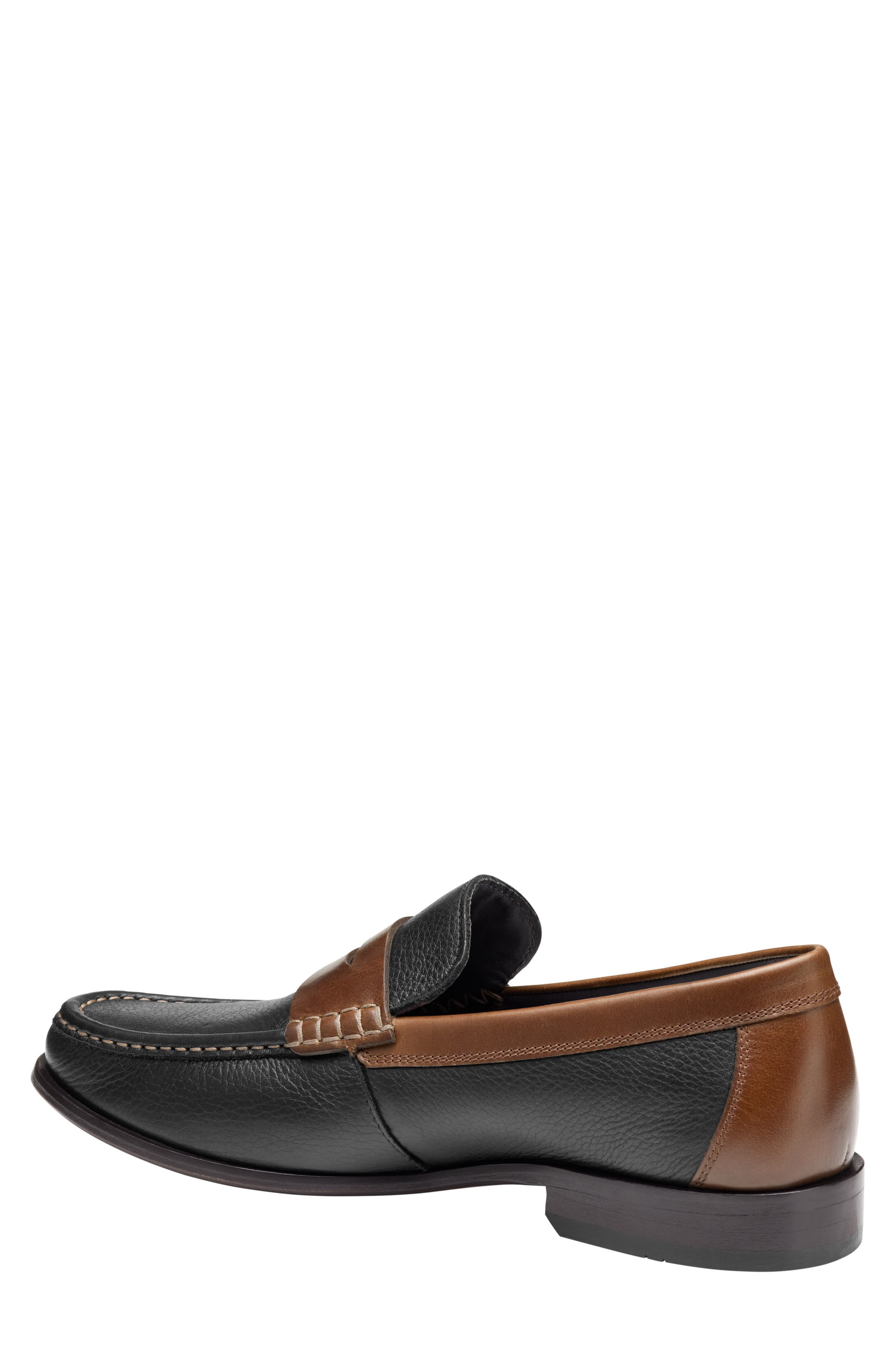 Humphrey Penny Loafer, Alternate, color, BLACK/ BROWN FULL GRAIN