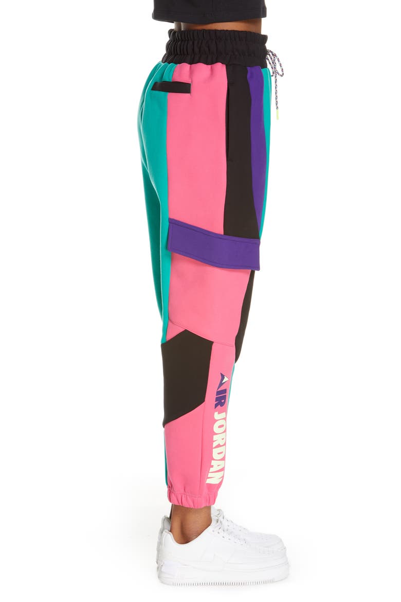 Winter Utility Fleece Joggers, Alternate, color, NEPTUNE GREEN/ BLACK