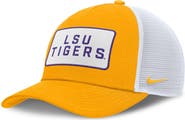 Nike Men's Nike Gold/White LSU Tigers 2025 On-Field Rise Patch Trucker Adjustable Hat