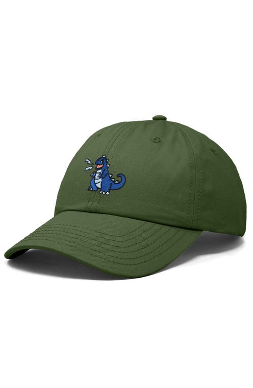 Shop Dalix Big Lizard Cap In Olive