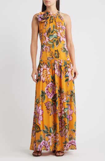 FARM Rio Wonderful Bouquet Halter Maxi Dress