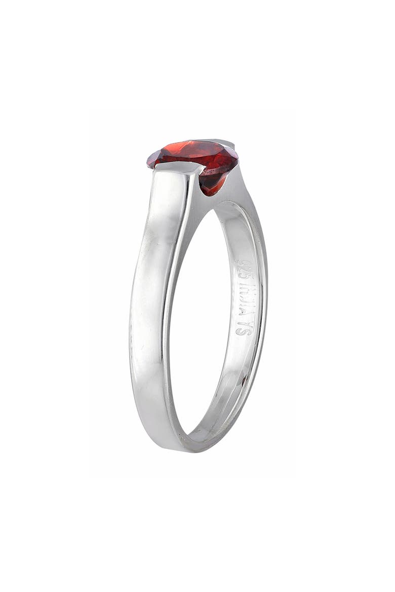 Garnet Floating Ring, Alternate, color, RED