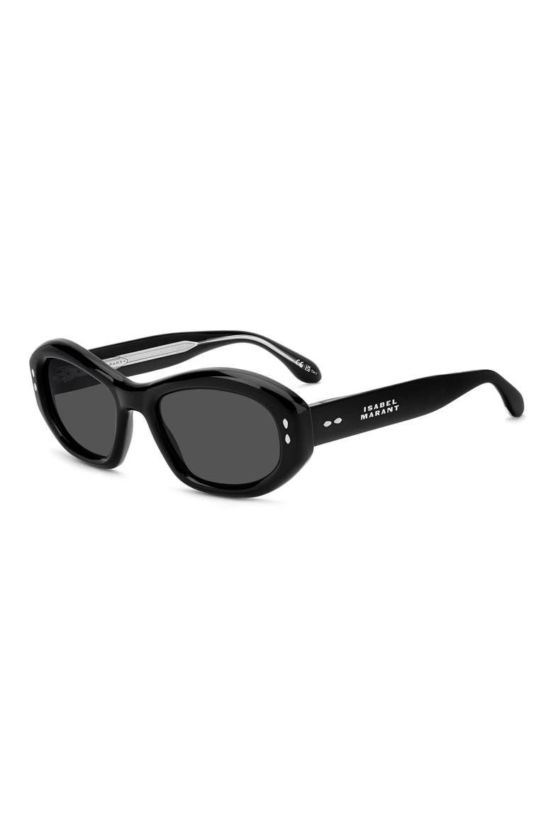 55mm Cat Eye Sunglasses, Alternate, color, BLACK/ GREY