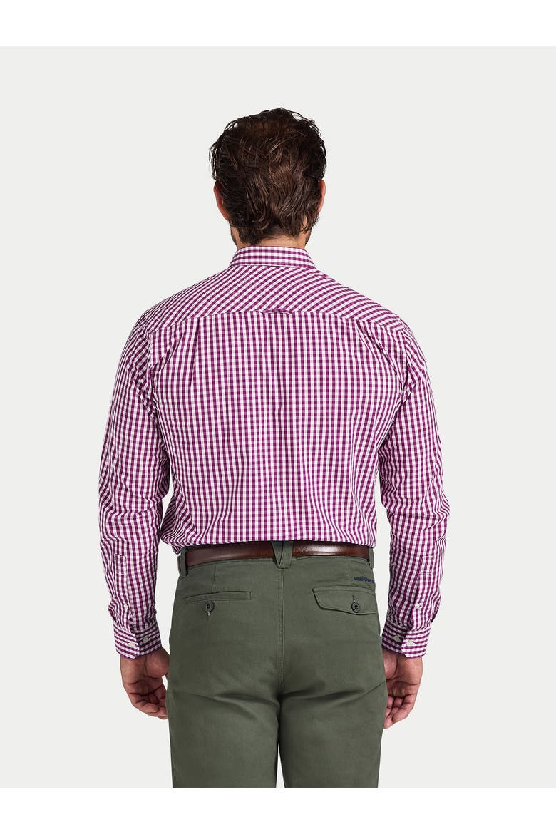 Classic Long Sleeve Gingham Shirt, Alternate, color, Purple