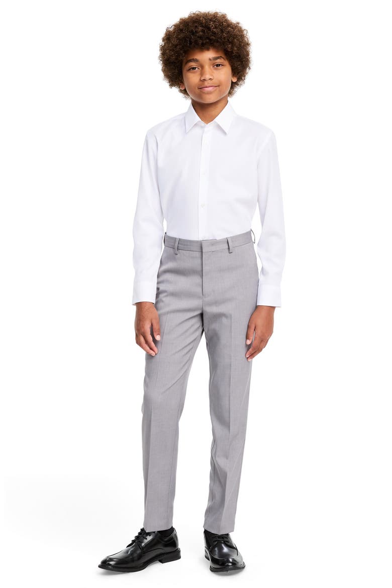 Kids' Solid Suit Pants, Alternate, color, GREY